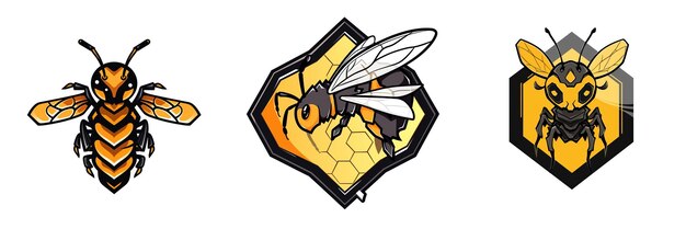 Photo bee wasp logo 2d