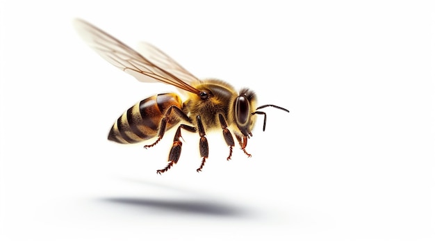 bee on a white background