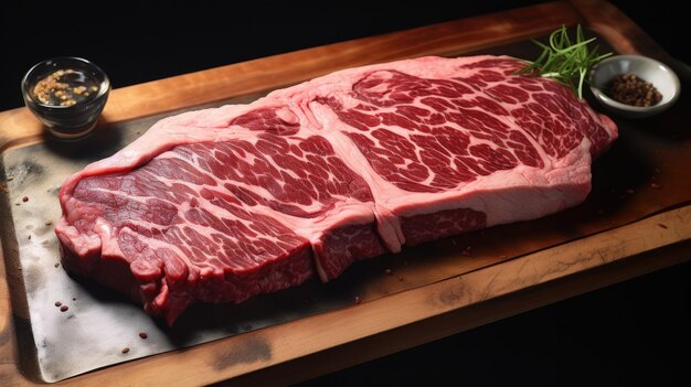 Photo beef a5 japanese wagyu steak