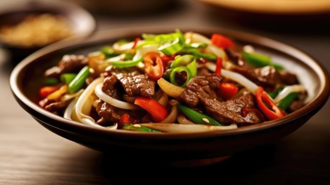 Premium Photo | Beef and bean sprout stir fry Background Images Neutral