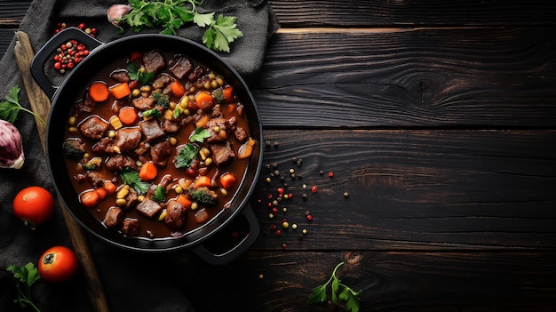 Photo beef bourguignon dish