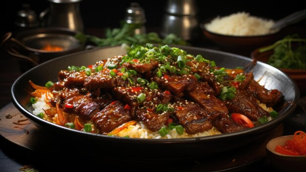 Premium AI Image | beef bulgogi food professional photography Generative Ai