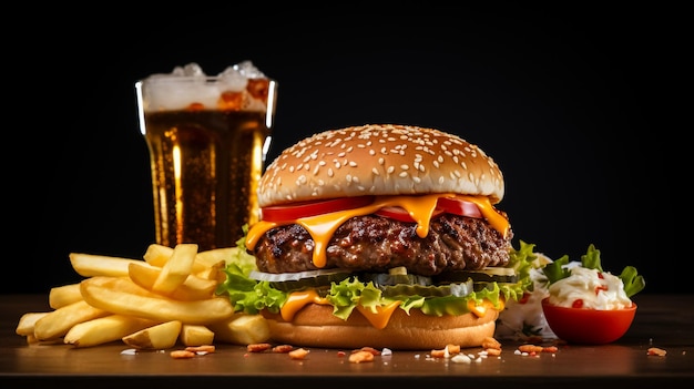 Beef burgers on wooden plate