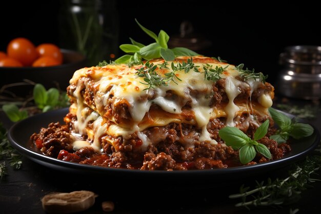 Foto beef cannelloni op een wit bord