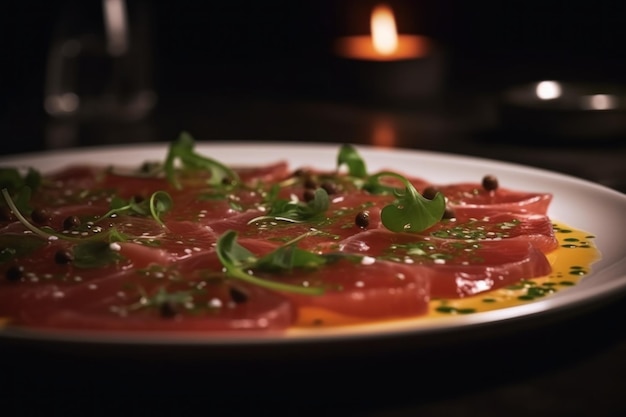 Beef carpaccio Generate Ai