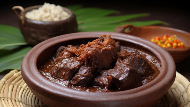 Beef curry is a beef curry typical of traditional food from Padang West Sumatra Indonesia