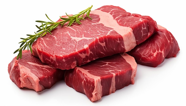 Beef Isolated on White Background