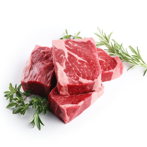 Photo beef meat isolated on plain white background only