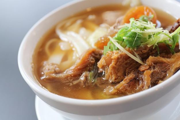 Beef noodles with soup