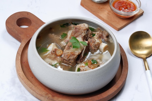 beef rib soup or sop iga