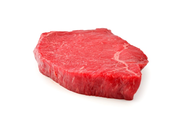 쇠고기 스테이크 흰색 배경에 고립입니다.
