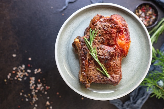 beef steak ribeye grilled fried meat tasty