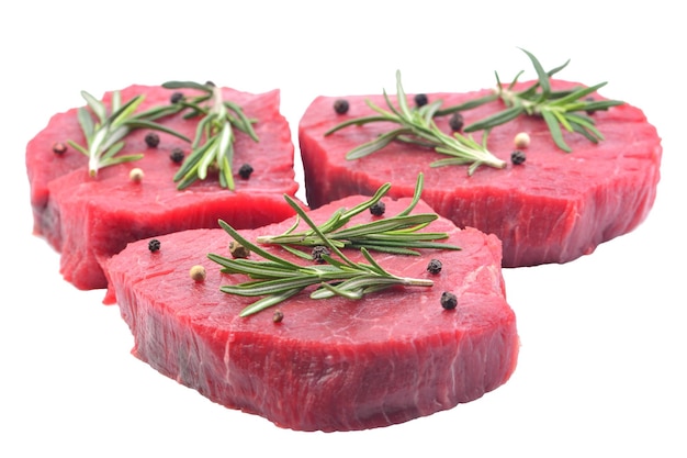 Beef steak on a white background isolated