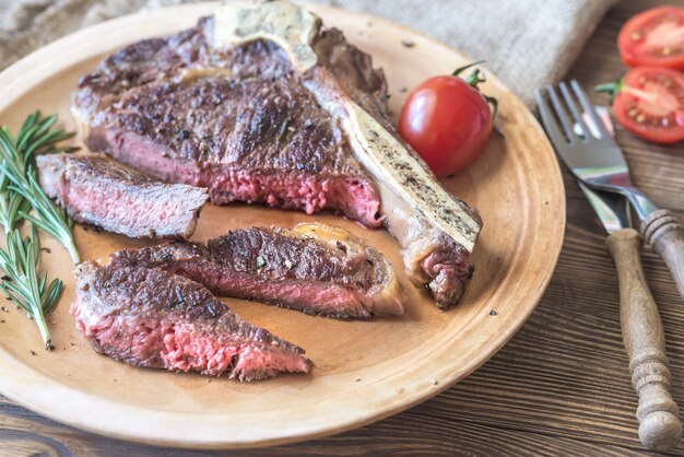 Beef steak with fresh rosemary