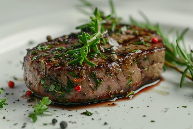 beef steak with herbs