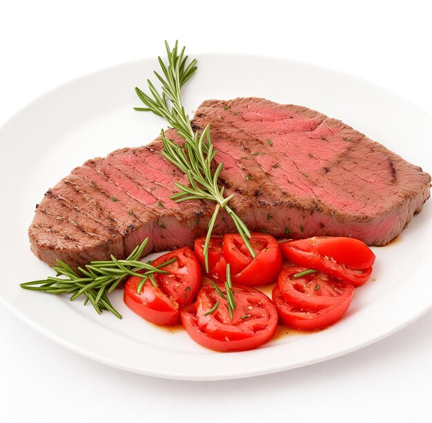 beef_steak_with_tomatoes_and_rosemary_on_a_plate