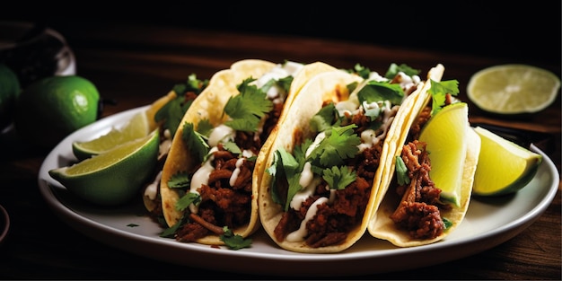 beef tacos food background