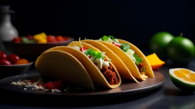 Beef Tacos restaurant dish on a plate