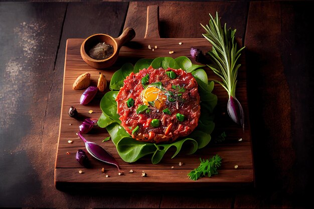 Beef tartare with capers