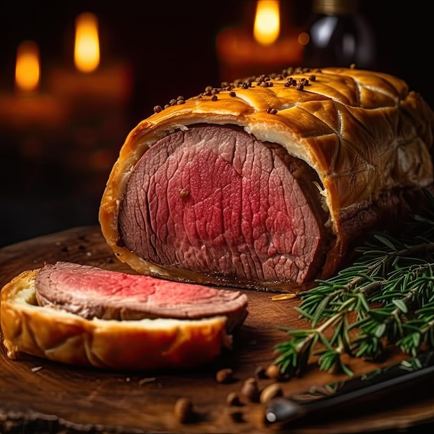 Beef Wellington een steakgerecht van Engelse oorsprong gemaakt van haasbiefstuk