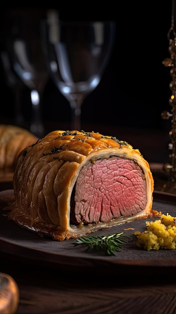 Beef Wellington een steakgerecht van Engelse oorsprong gemaakt van haasbiefstuk