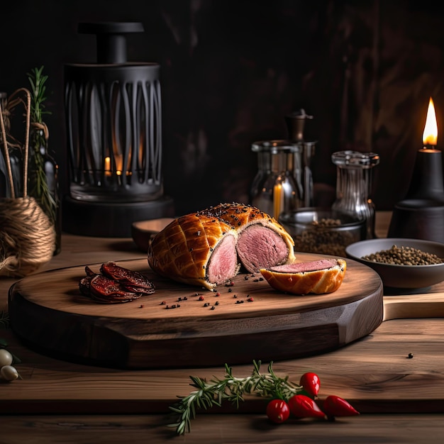 Beef Wellington een steakgerecht van Engelse oorsprong gemaakt van haasbiefstuk