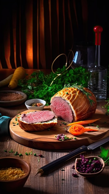 Beef Wellington een steakgerecht van Engelse oorsprong gemaakt van haasbiefstuk