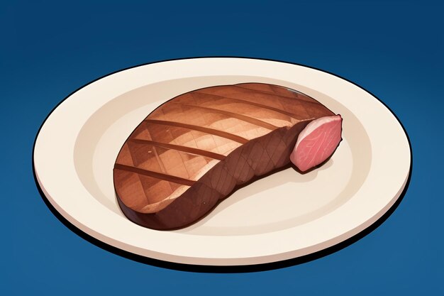 Beef western food UI icon game prop design gourmet steak style 3D c4d cartoon rendering element