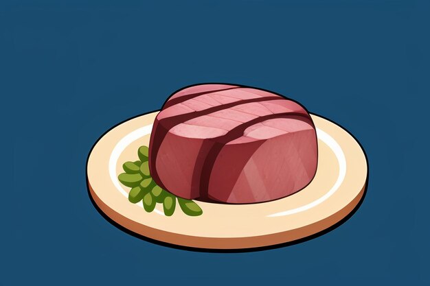 Beef western food ui icon game prop design gourmet steak style 3d c4d cartoon rendering element