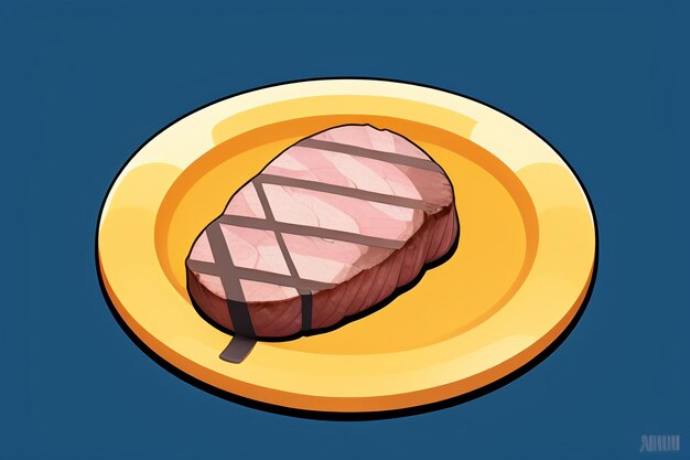 Beef western food ui icon game prop design gourmet steak style 3d c4d cartoon rendering element