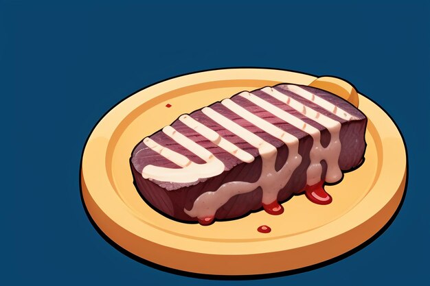 Beef western food ui icon game prop design gourmet steak style 3d c4d cartoon rendering element