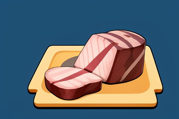 Beef western food ui icon game prop design gourmet steak style 3d c4d cartoon rendering element