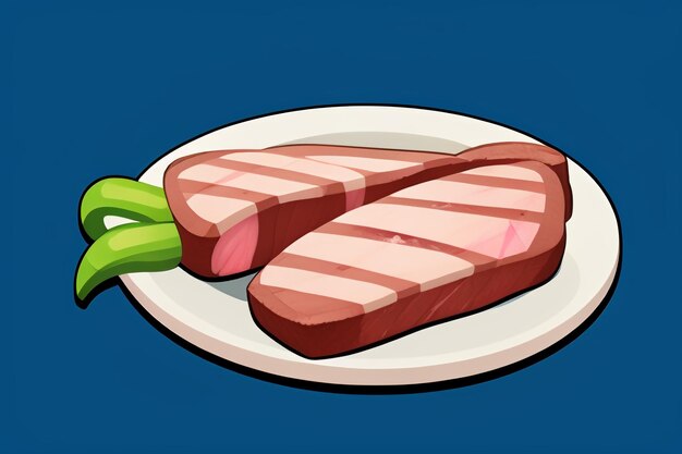 Beef western food ui icon game prop design gourmet steak style 3d c4d cartoon rendering element