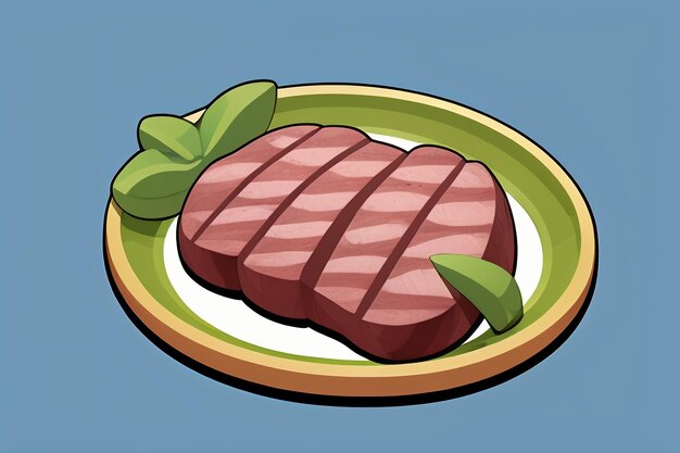 Foto beef western food ui icon game prop design gourmet steak style 3d c4d elemento di rendering dei cartoni animati