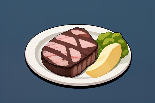 Beef western food ui icon game prop design gourmet steak style 3d c4d cartoon rendering element