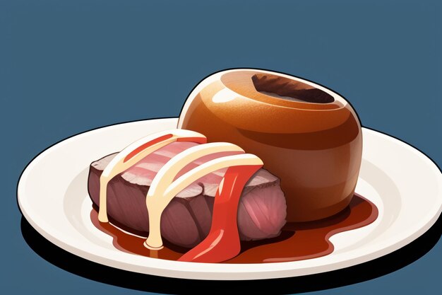 Beef western food ui icon game prop design gourmet steak style 3d c4d cartoon rendering element