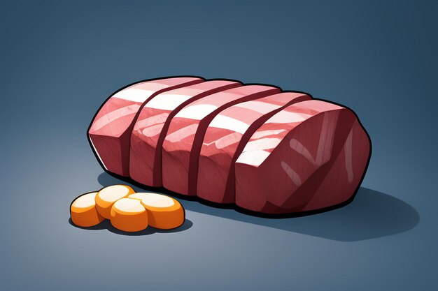 Beef western food ui icon game prop design gourmet steak style 3d c4d cartoon rendering element