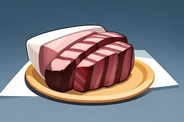 Beef western food ui icon game prop design gourmet steak style 3d c4d cartoon rendering element