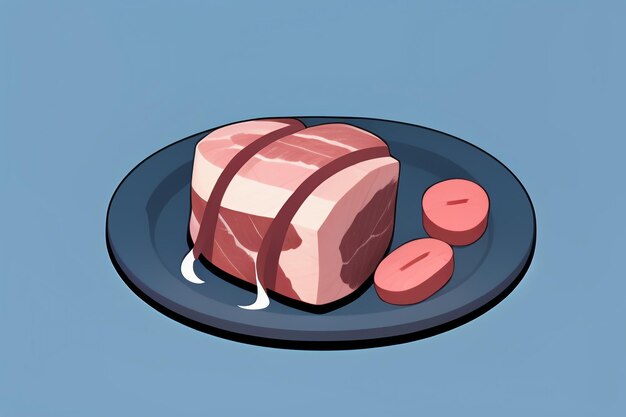 Foto beef western food ui icon game prop design gourmet steak style 3d c4d elemento di rendering dei cartoni animati