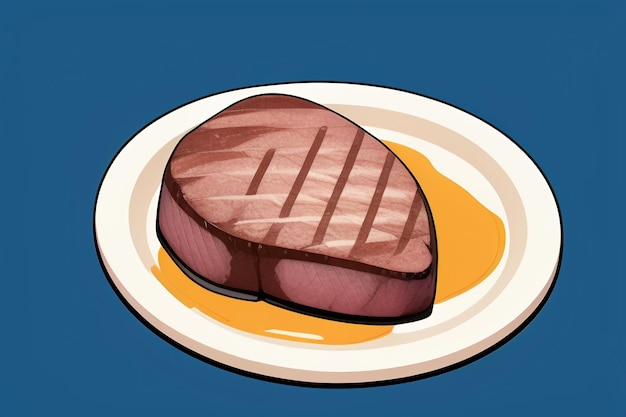 Говядина западная еда икона пользовательского интерфейса игра реквизит дизайн гурманский стейк стиль 3D c4d мультфильм элемент рендеринга