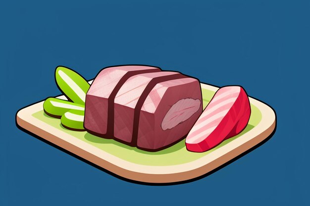 Beef western food ui icon game prop design gourmet steak style 3d c4d cartoon rendering element