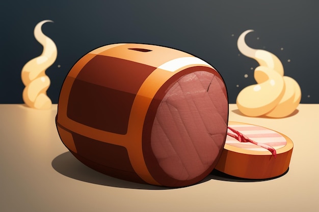 Beef western food UI icon game prop design gourmet steak style 3D c4d cartoon rendering element