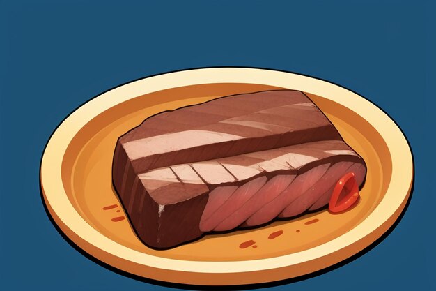 Beef western food ui icon game prop design gourmet steak style 3d c4d cartoon rendering element