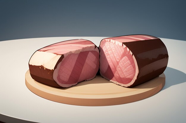 Photo beef western food ui icon game prop design gourmet steak style 3d c4d cartoon rendering element