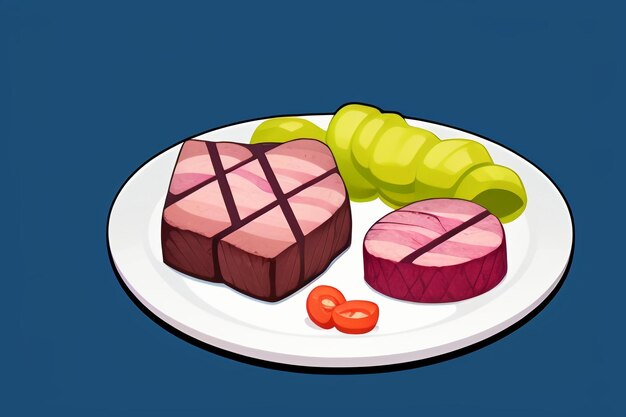 Beef western food ui icon game prop design gourmet steak style 3d c4d cartoon rendering element