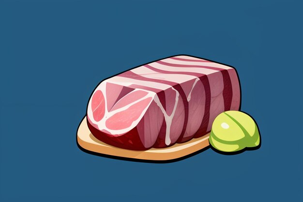 Beef western food ui icon game prop design gourmet steak style 3d c4d cartoon rendering element