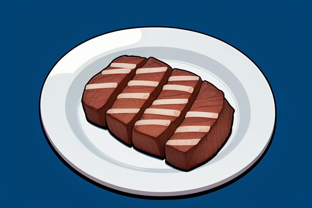 Beef western food ui icon game prop design gourmet steak style 3d c4d cartoon rendering element