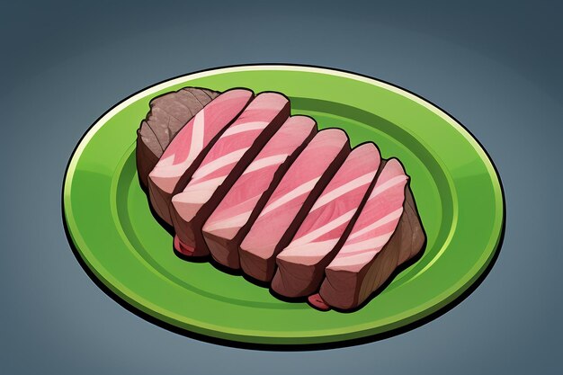 Beef western food ui icon game prop design gourmet steak style 3d c4d cartoon rendering element