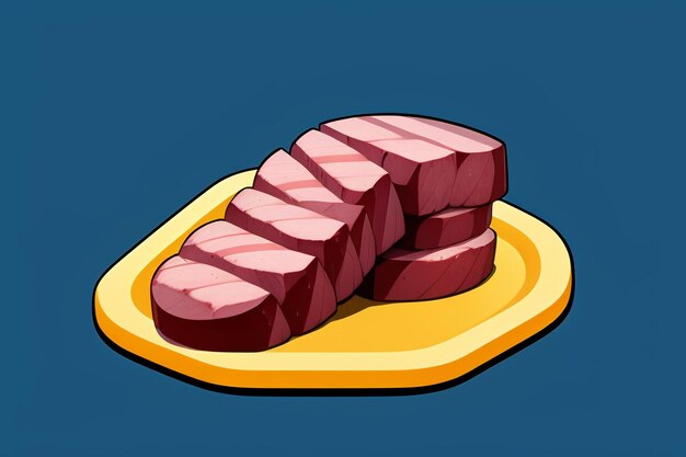 Beef western food ui icon game prop design gourmet steak style 3d c4d cartoon rendering element