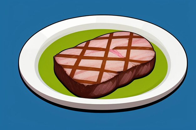 Beef western food ui icon game prop design gourmet steak style 3d c4d cartoon rendering element